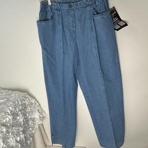 Cathy Daniels 5 Pocket Pull-on Light Blue Jeans Large NWT